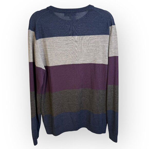 Turnbury Multicolor Stripe Merino Wool‎ Sweater - Picture 4 of 4
